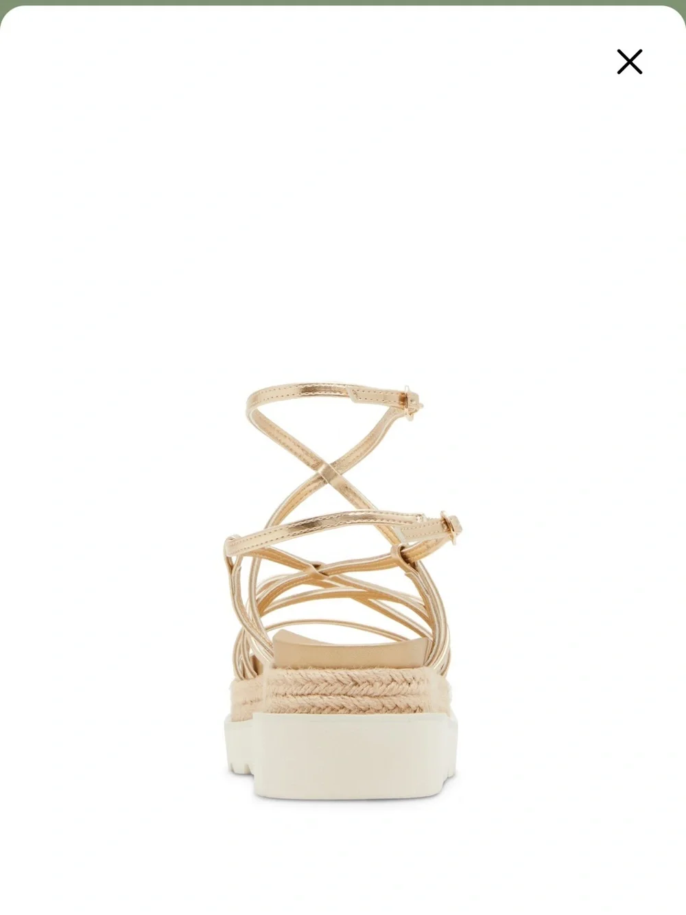 Women's Madden Girl May Metallic Gold Strappy Platform Sandal 59.00 ✨FINAL SALE